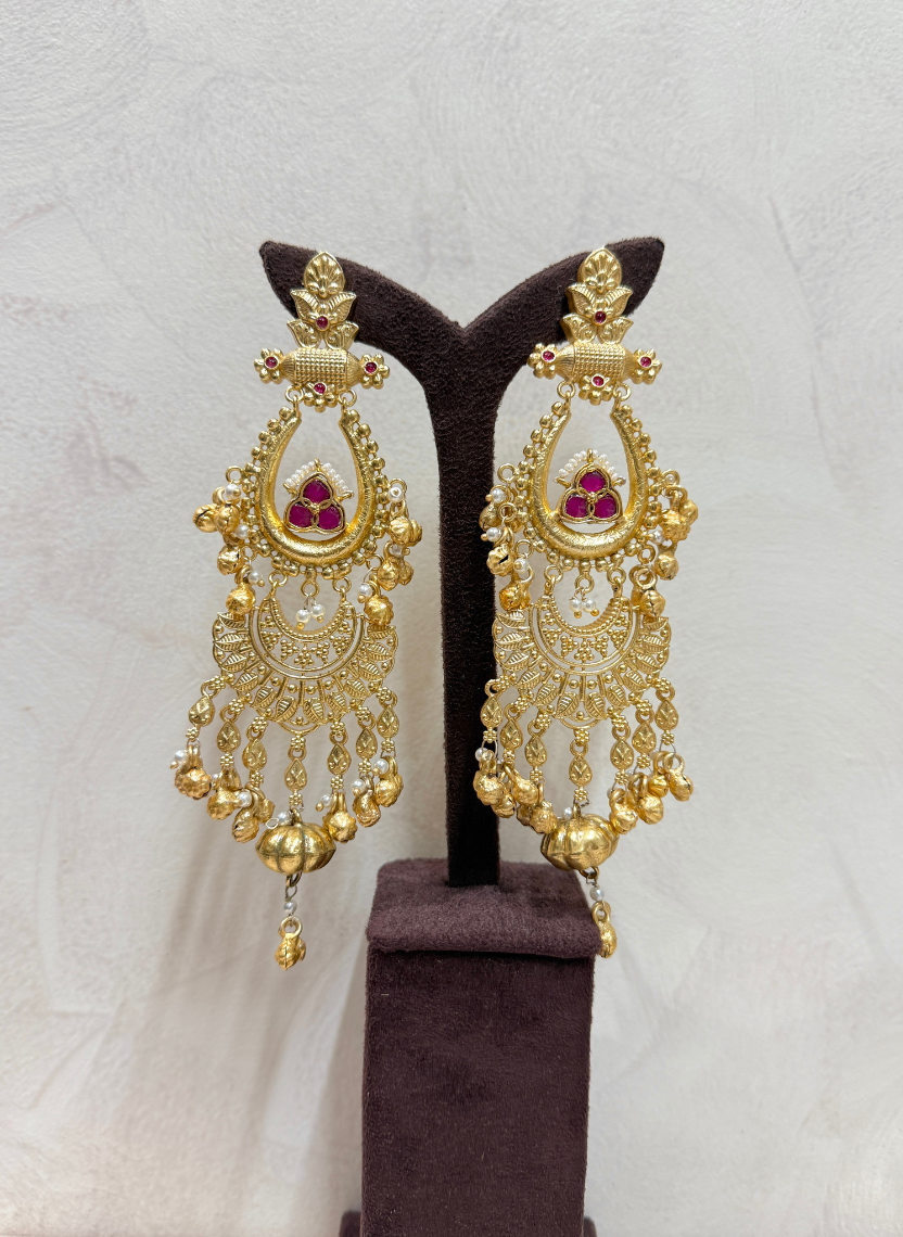 Royal Ruby Kashmiri Earrings