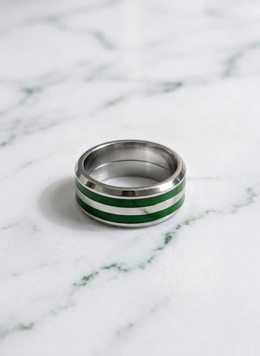 Emerald Line Ring Men’s Ring
