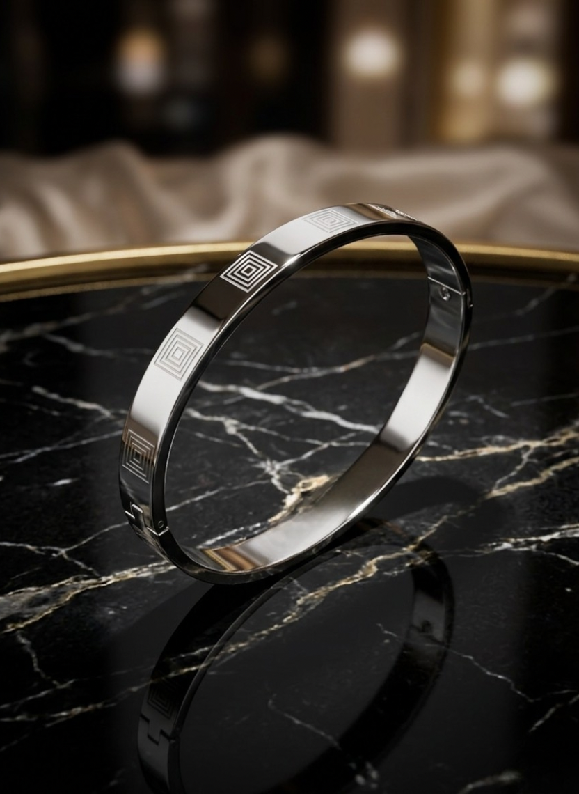 Silver Maze Men’s Kada