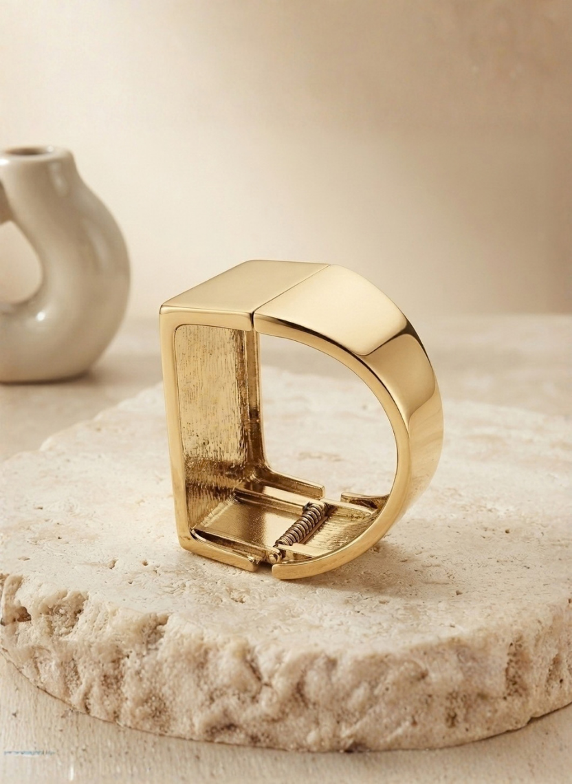 Gold Square Hinged Kada