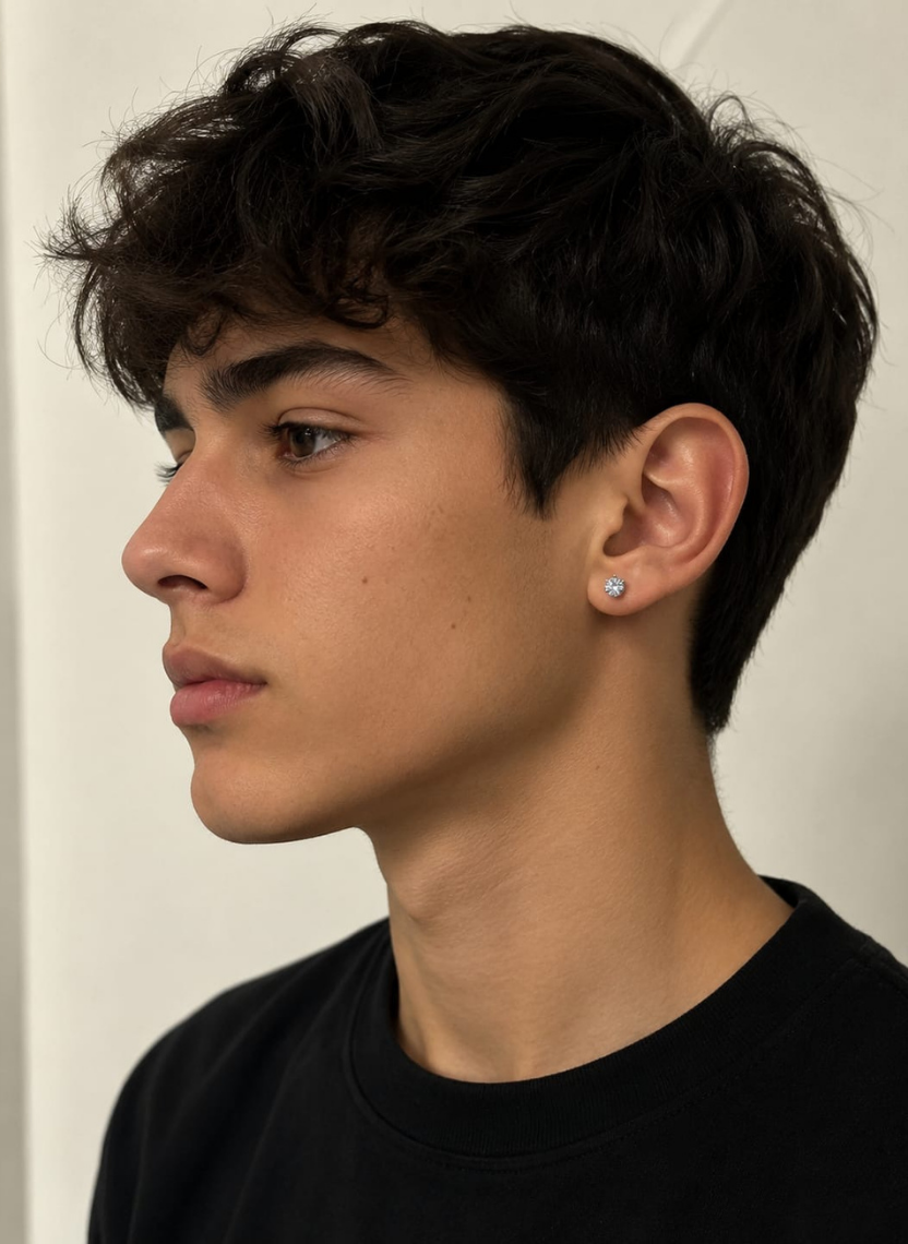 Shiny Stone Earring Men’s Earring