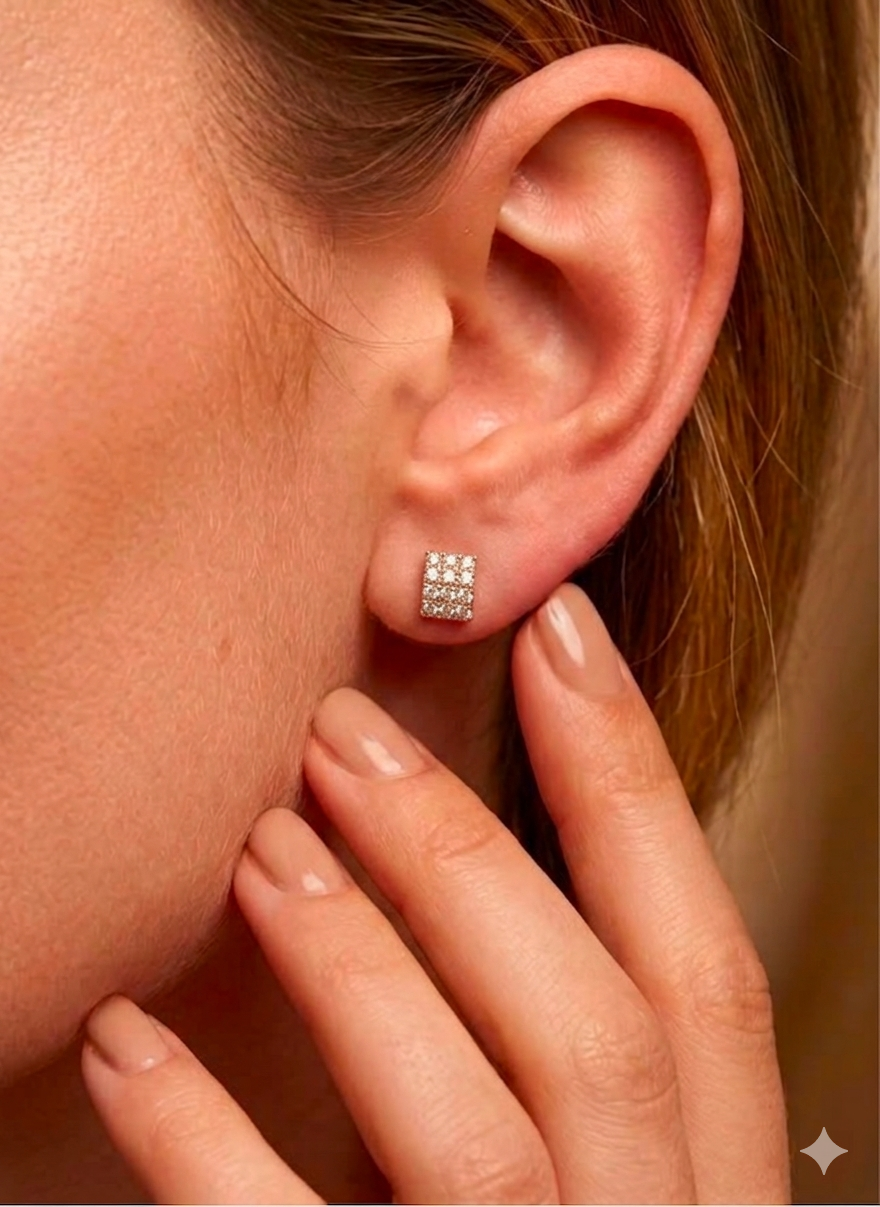 Tiny Spark Stud Earring