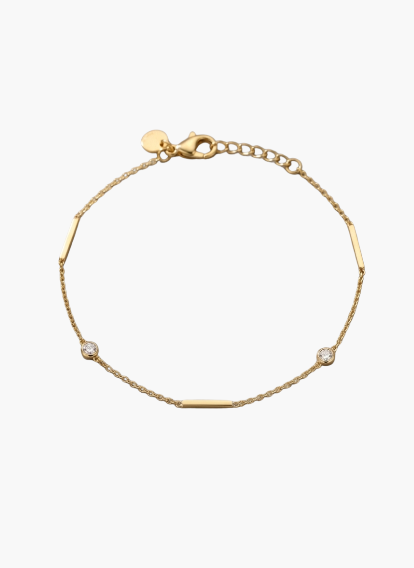 Gold Bar Crystal Bracelet