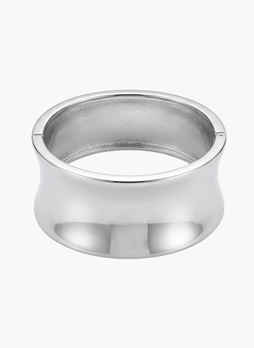 Silver Concave Hinged Kada
