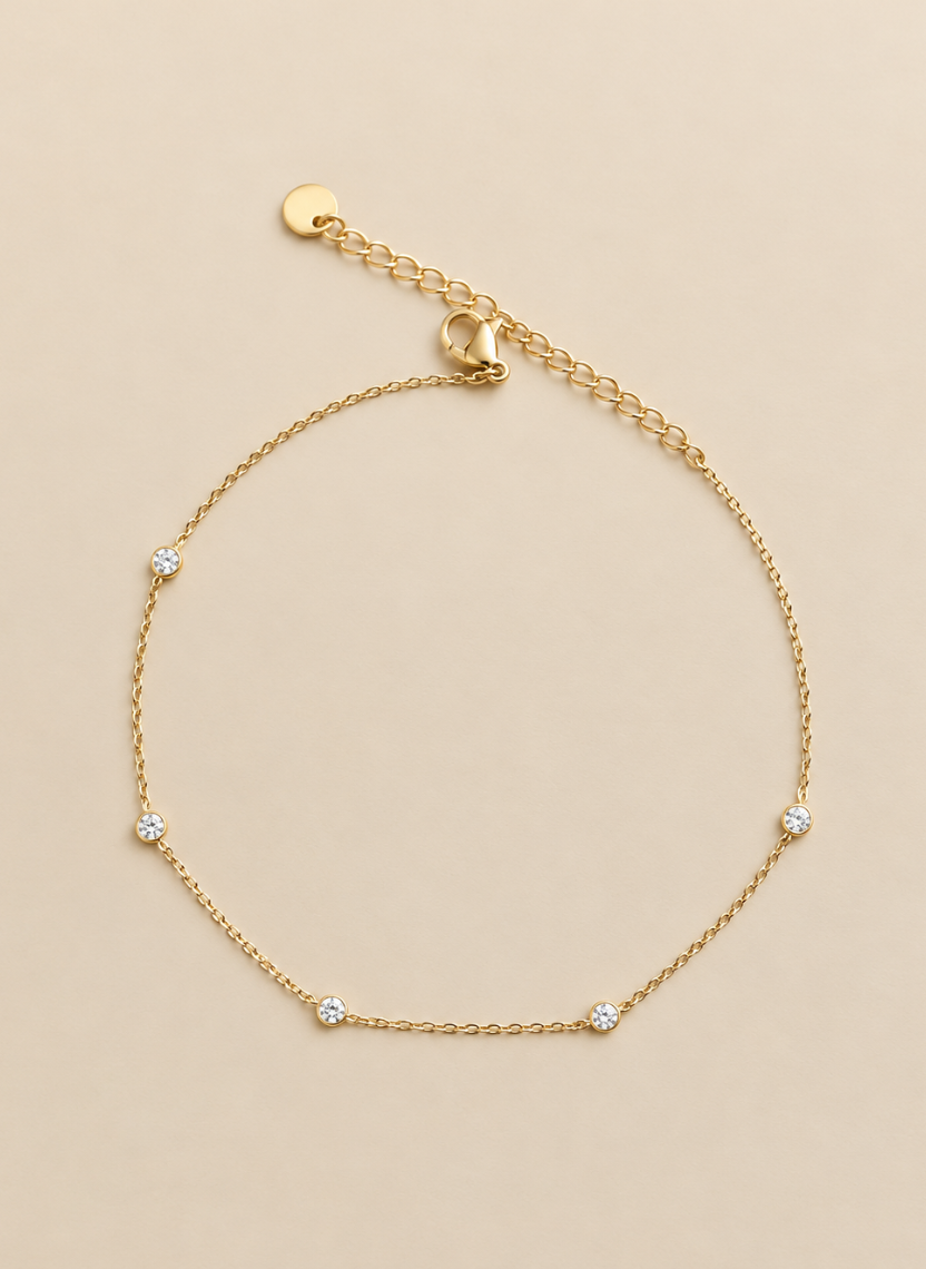 Luna Gold Bezel Bracelet