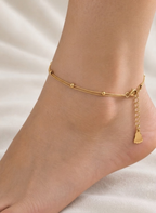 Gold Layered Bead Anklet