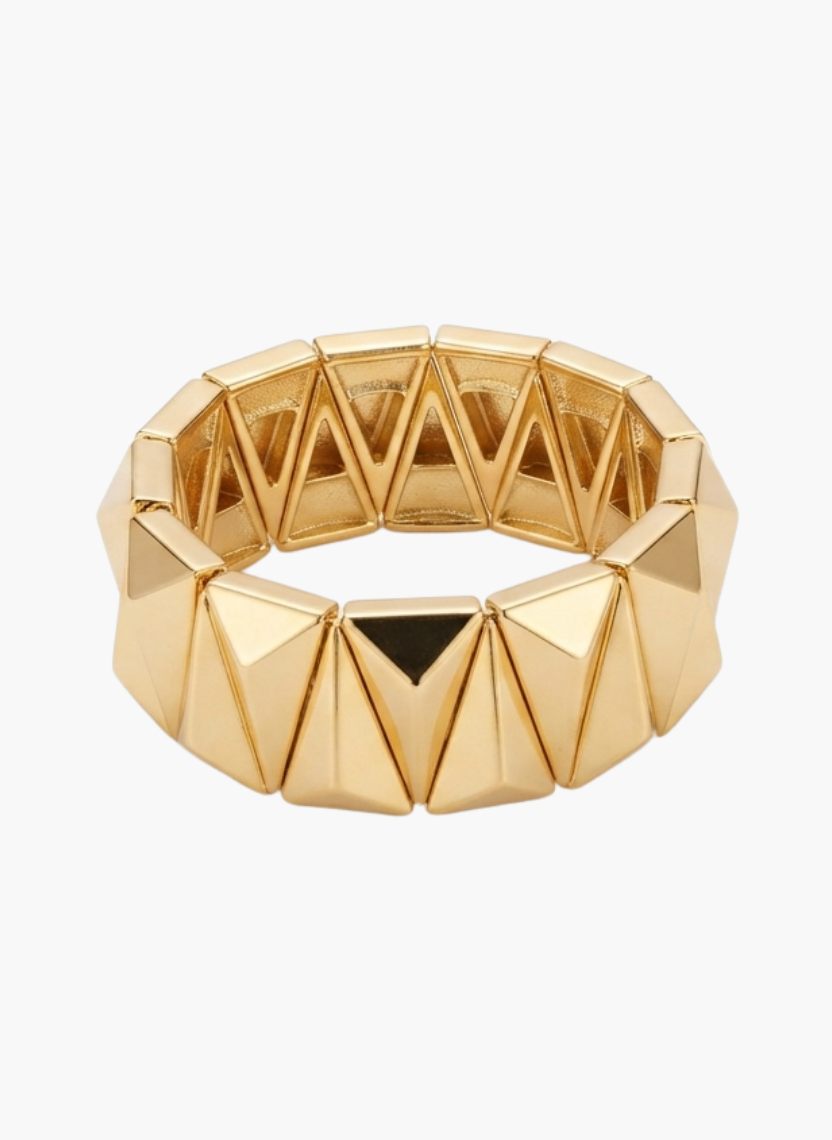 Gold Pyramid Stretch Kada