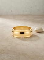 Gold Curved Cuff Kada
