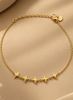 Gold Star Charm Anklet