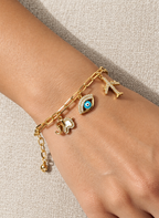 Gold Evil Eye Travel Bracelet