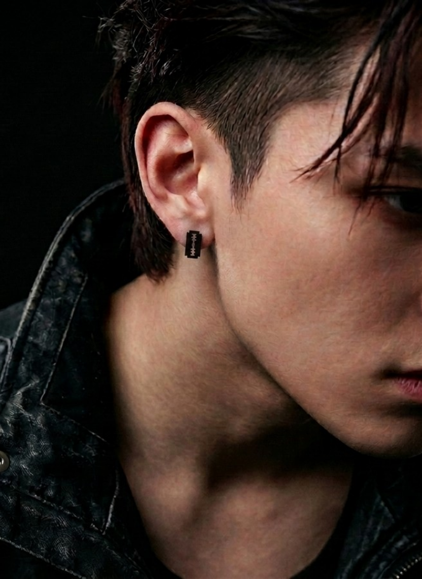 Razor Line Earring Men’s Earring