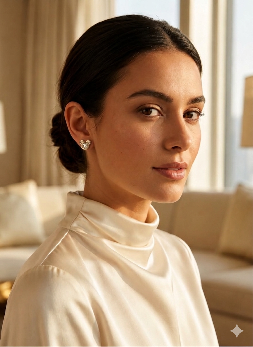 Small Bear Stud Earring