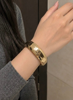 Gold Thick Hinge Kada