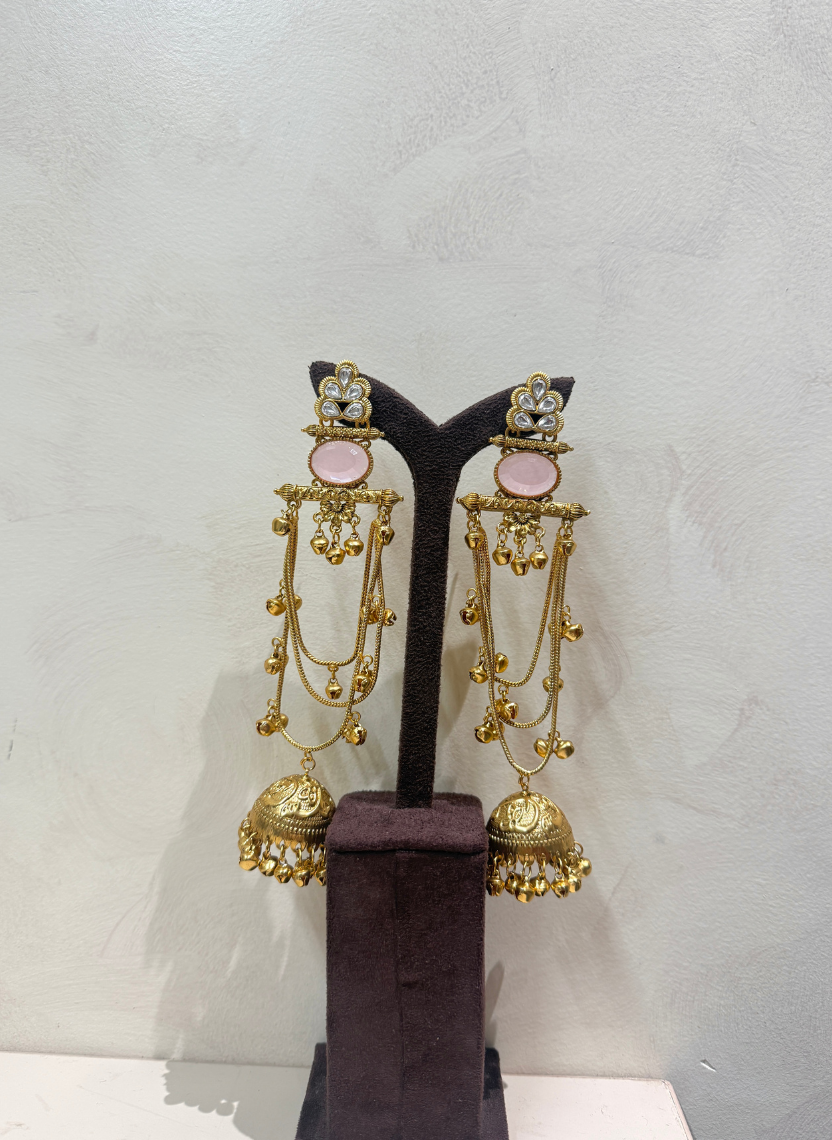 Pink Charm Kashmiri Earring