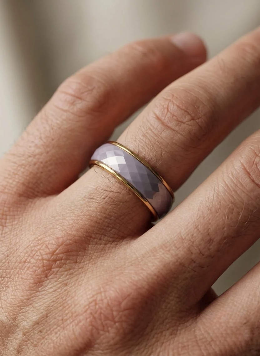 Purple Crystal Ring Men’s Ring
