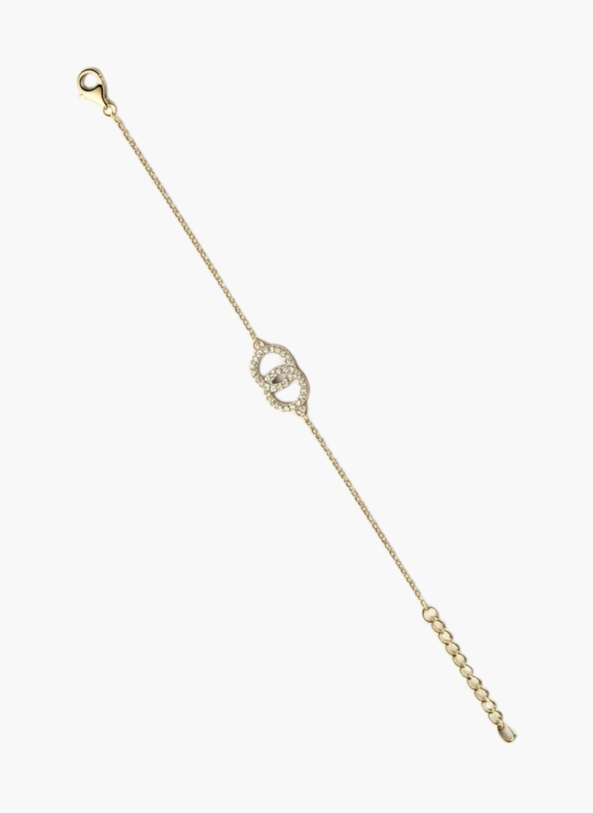 Gold Interlocking Circle Bracelet