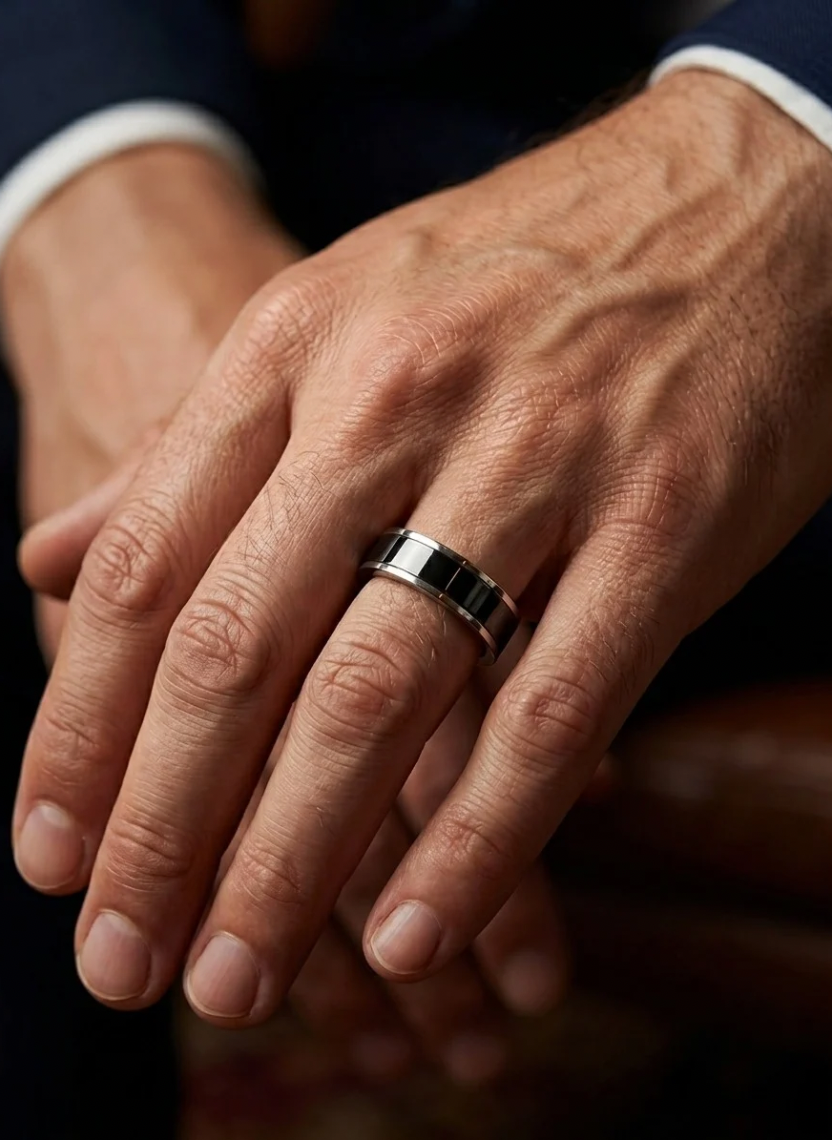 Shadow Line Ring Men’s Ring