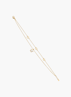 Gold Star Layered Anklet