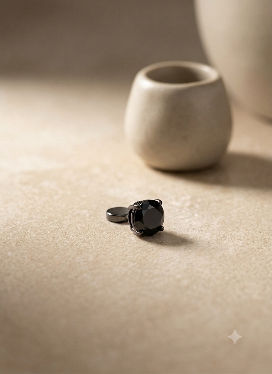 Eclipse Black Men’s Earrings