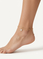 Gold Star Layered Anklet