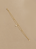 Gold Star Layered Anklet