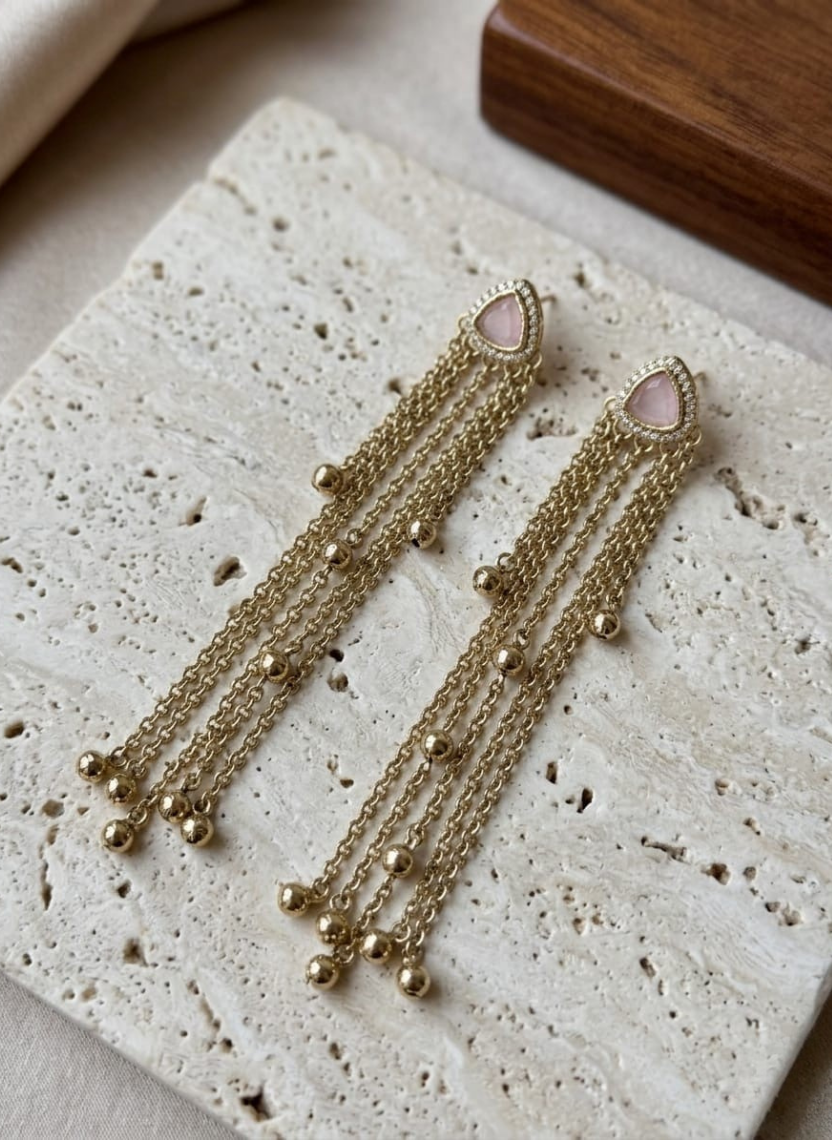 Soft Pink Kashmiri Earring