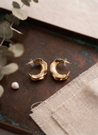Golden Curved Earrings