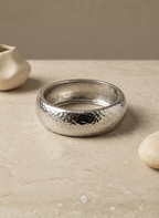 Hammered Silver Metallic Kada