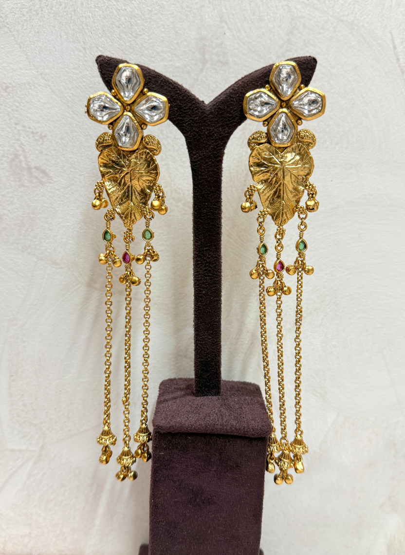 Floral Tassel Kashmiri Earring