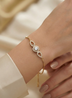 Gold Crystal Halo Bracelet