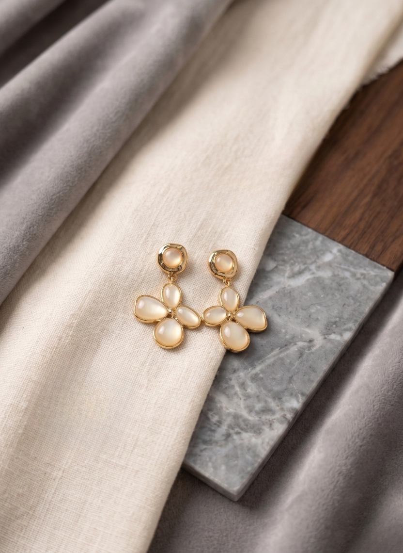 Moon Petal Earrings