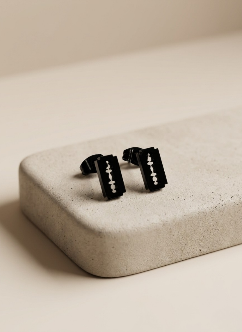 Razor Line Earring Men’s Earring