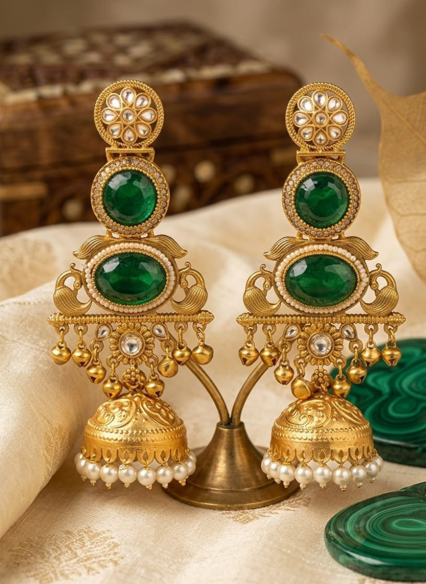 Royal Green Kashmiri Earring