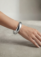 Silver Hinged Statement Kada