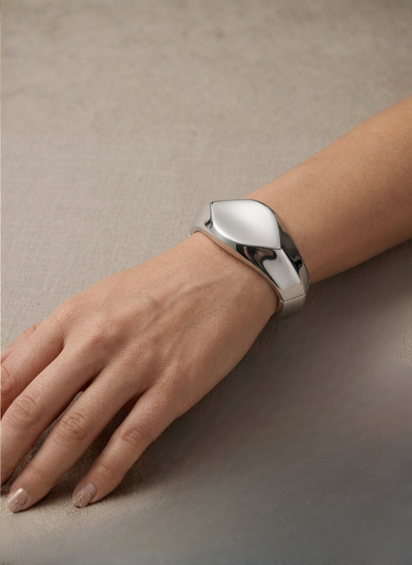Chunky Silver Statement Kada