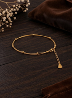 Gold Layered Bead Anklet
