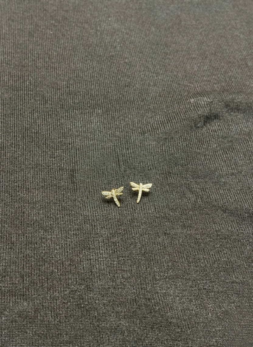 Tiny Dragonfly Stud Earrings
