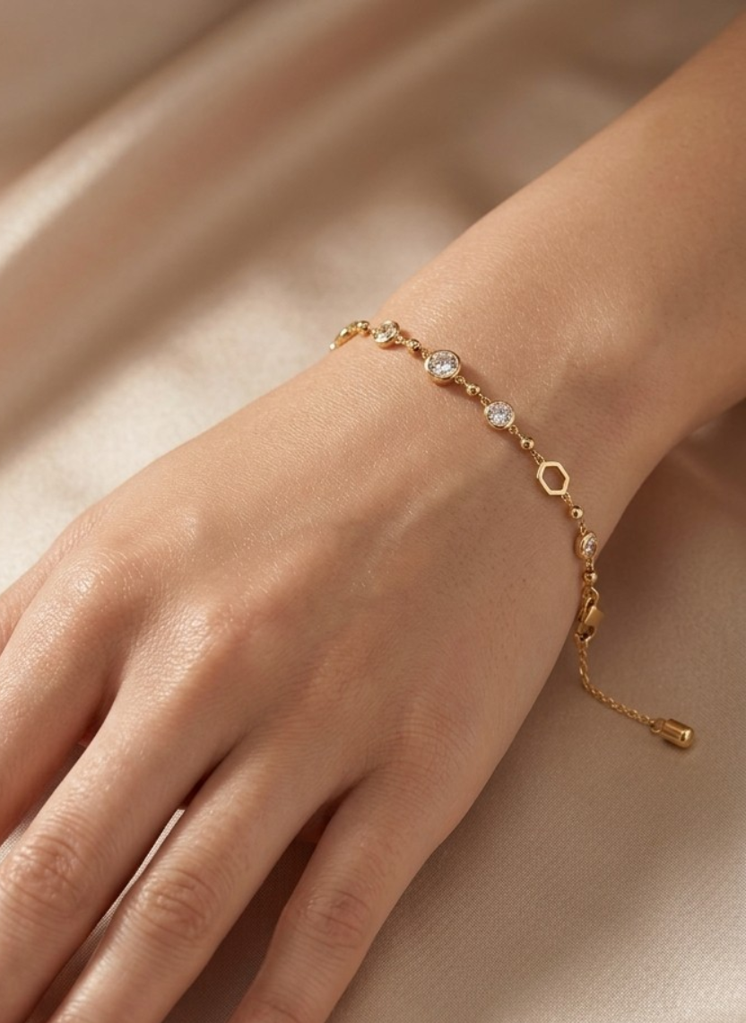 Gold Crystal Bracelet