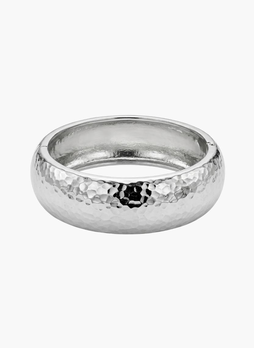 Hammered Silver Metallic Kada