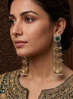 Green Stone Kashmiri Earring