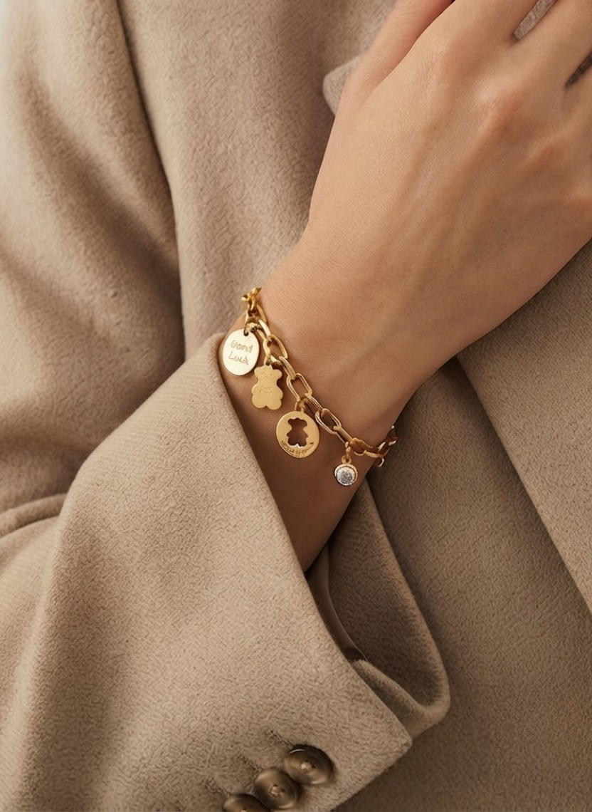 Gold Good Luck Charm Bracelet
