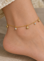 Golden Star Crystal Anklet