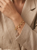 Gold Moon Charm Bracelet
