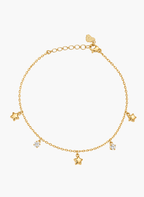 Golden Star Crystal Anklet