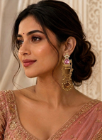 Rose Glow Kashmiri Earrings