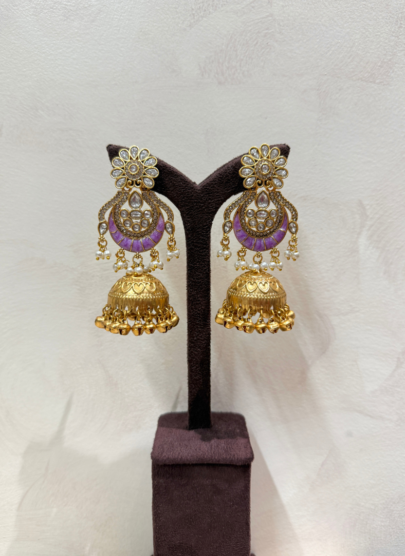 Royal Lavender Kashmiri Earring