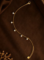 Gold Crystal Dangle Bracelet