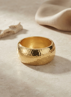 Gold Hammered Cuff Kada