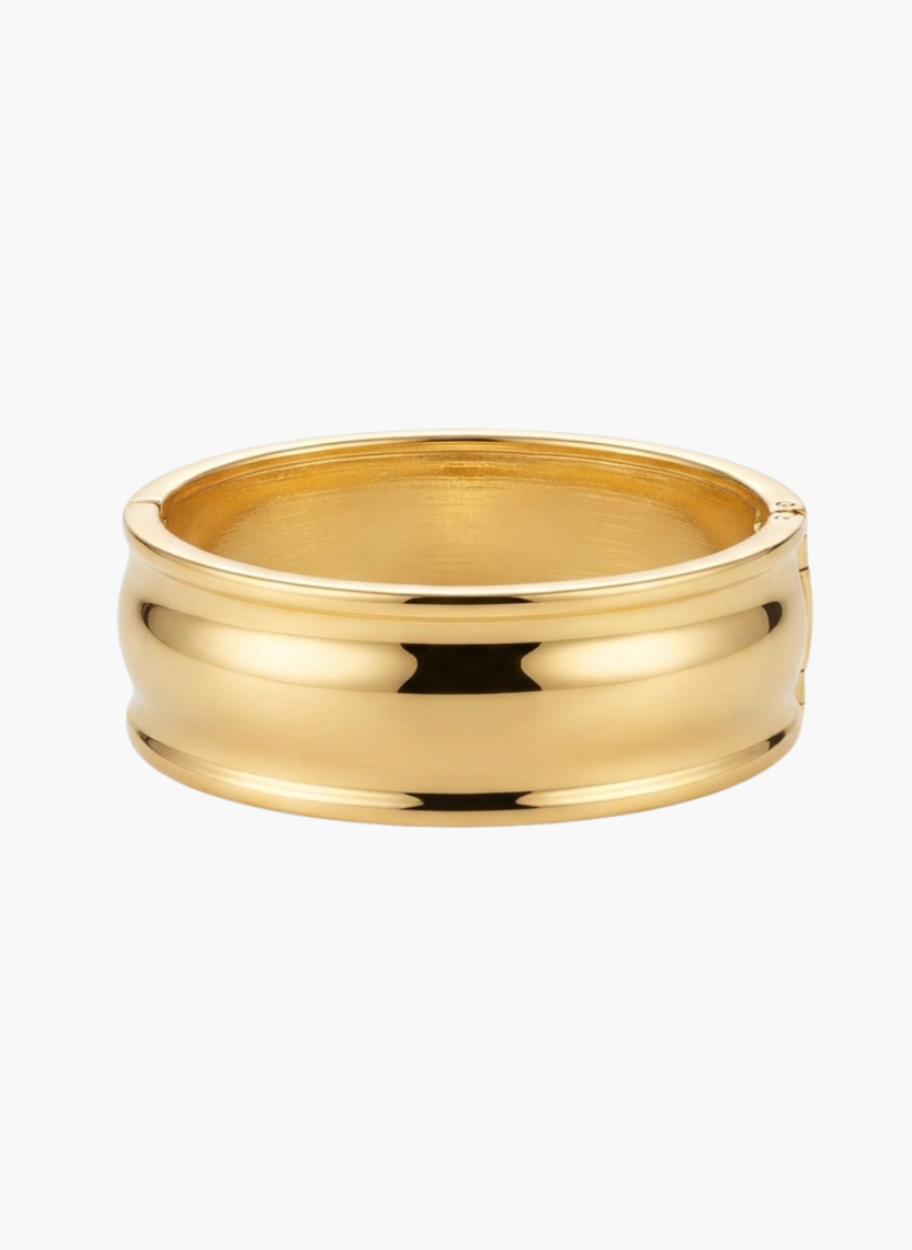 Gold Curved Cuff Kada