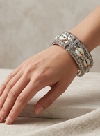 Boho Shell Oxidised Kada
